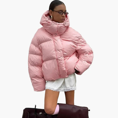 Damen Winter Steppjacke Oversized Streetstyle für Alltag und Freizeit