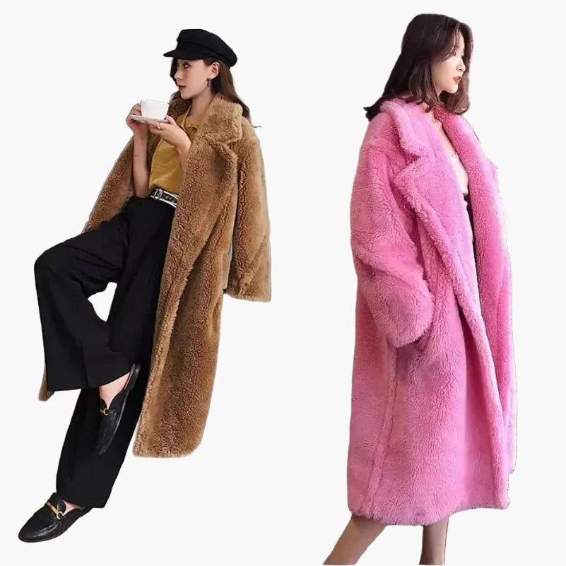 Damen Langer Oversize Mantel – Modischer Winter-Trend für Alltag & Freizeit