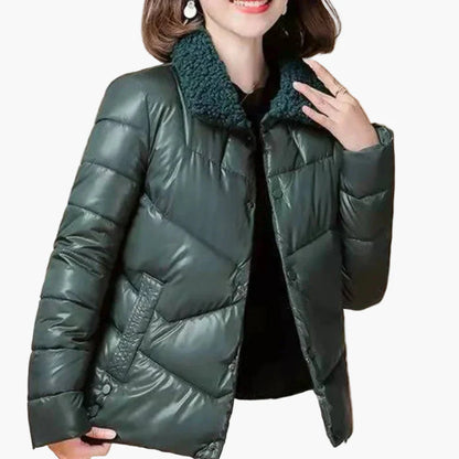 Damen Winter Steppjacke mit modischem Stehkragen – Eleganter Alltagsstil für kalte Tage