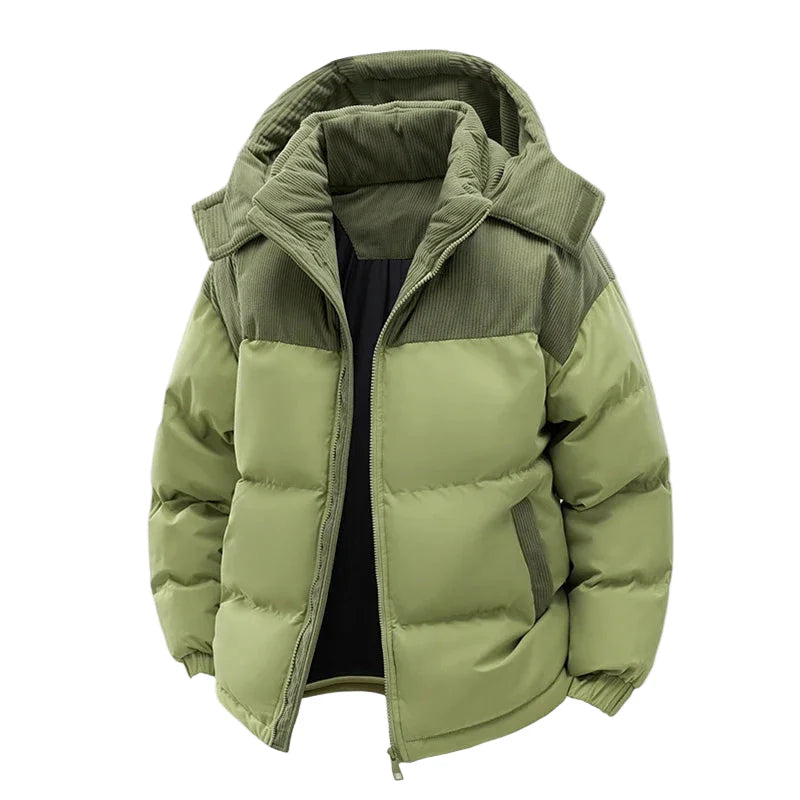 Herren Winter Steppjacke mit Kapuze – Urbaner Outdoor Stil für kalte Tage