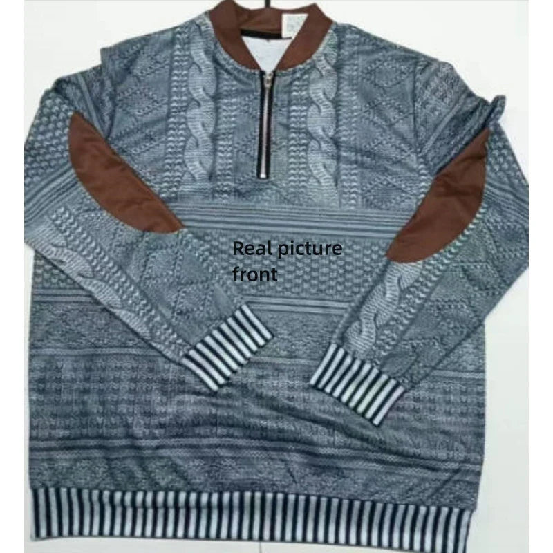 Herren Pullover mit halbem Reißverschluss – Stilvolles Strickdesign für Herbst und Winter