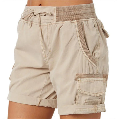Esme – Damen Cargo-Shorts aus Baumwolle und Leinen