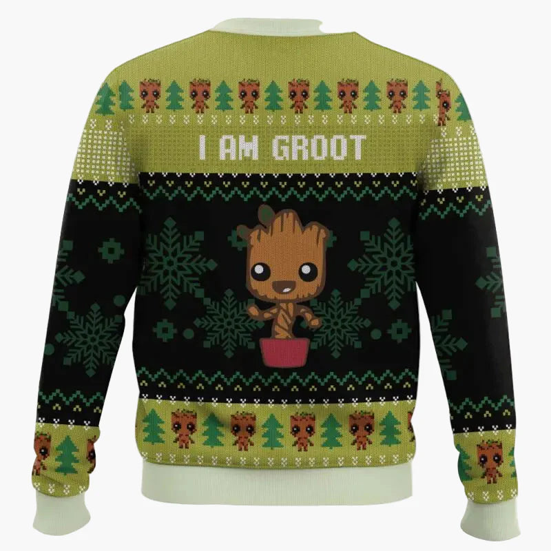 Unisex Weihnachts-Sweatshirt "I Am Grootmas" – Lustiger Groot Ugly Christmas Pullover für Fans