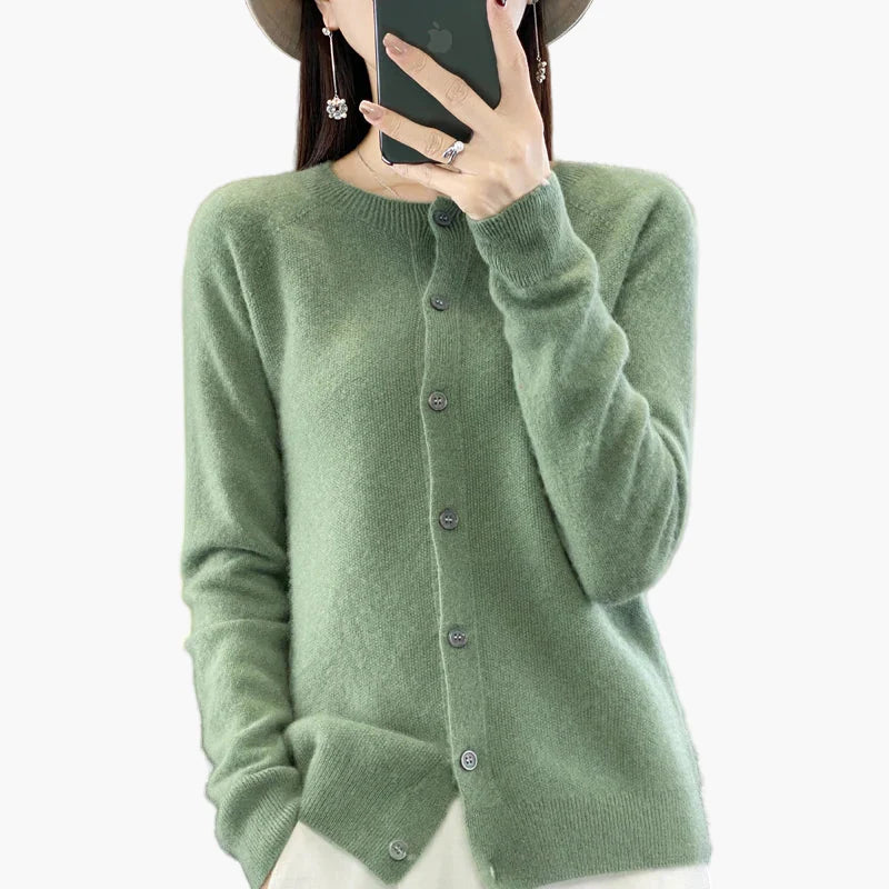 Damen Strickjacke Klassisch Elegant – Cardigan für Alltag und Büro