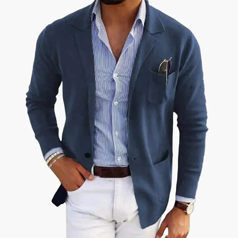Herren Sakko Modern Einreiher Business Casual Blazer für Büro und Alltag