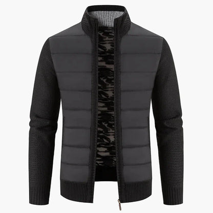 Herren Steppjacke im Urban Casual Look – Bequemer Freizeit-Zipper mit Strickärmeln
