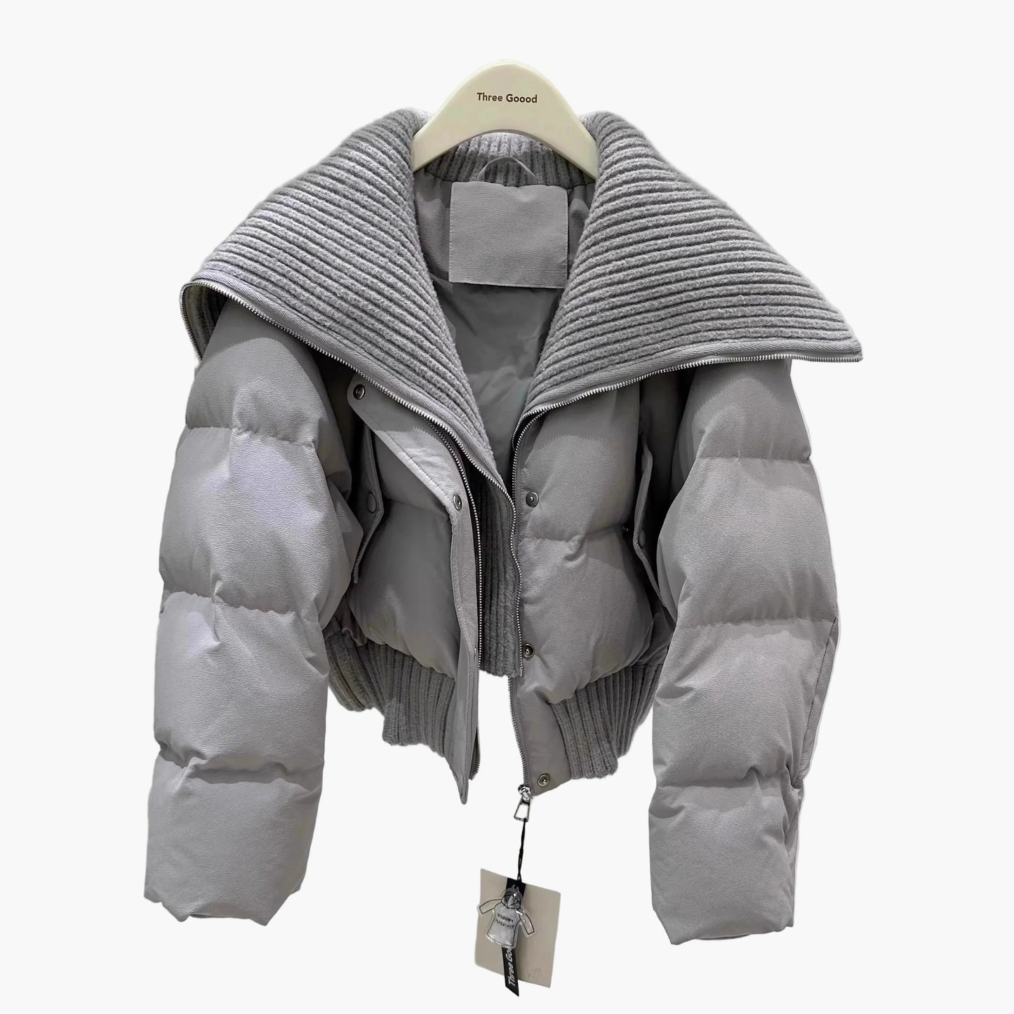 Damen Steppjacke mit weitem Kragen – Modische Winterjacke für Alltag & Freizeit