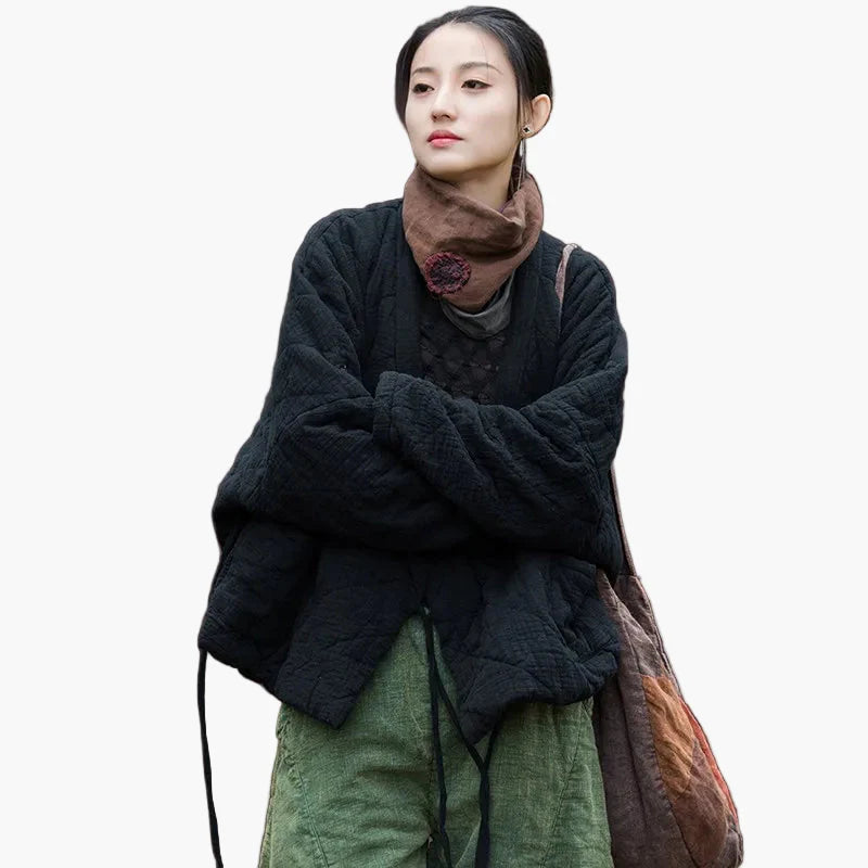 Damen Kimono-Jacke im Vintage-Stil – Bequeme Übergangsjacke für Alltag und Freizeit