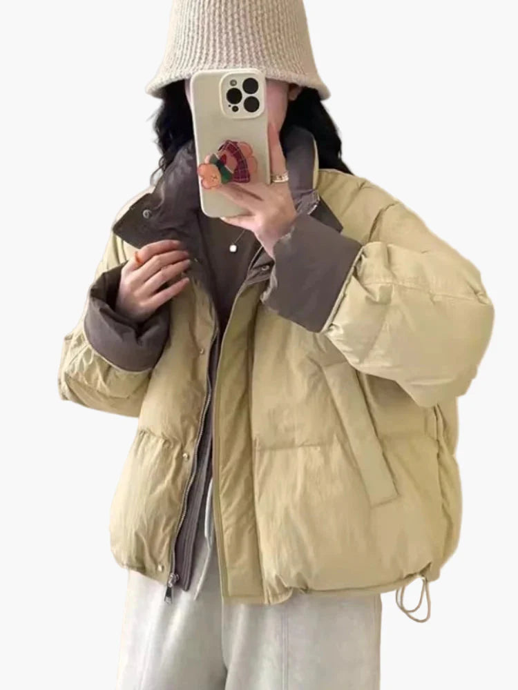 Damen Oversize Steppjacke im Casual Style für Alltag und Freizeit