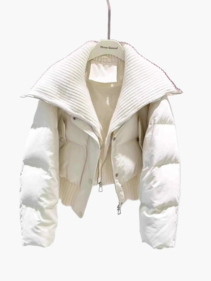 Damen Steppjacke mit weitem Kragen – Modische Winterjacke für Alltag & Freizeit