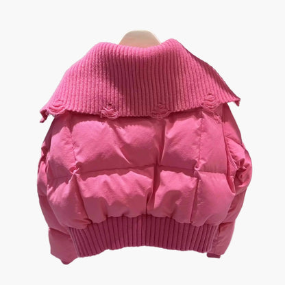 Damen Steppjacke mit weitem Kragen – Modische Winterjacke für Alltag & Freizeit