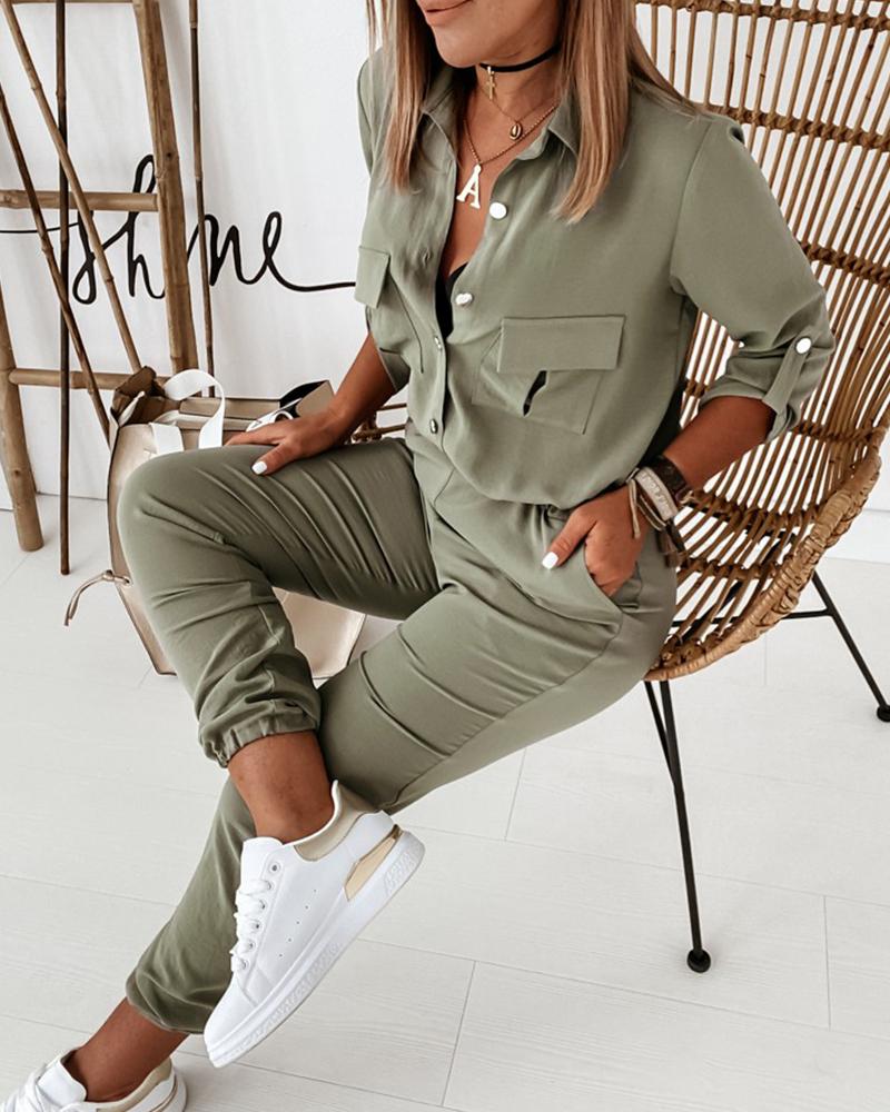 Damen Jumpsuit Einteiler Freizeit Elegant Modern mit Taschen – Perfekt für Alltag & Ausgehen