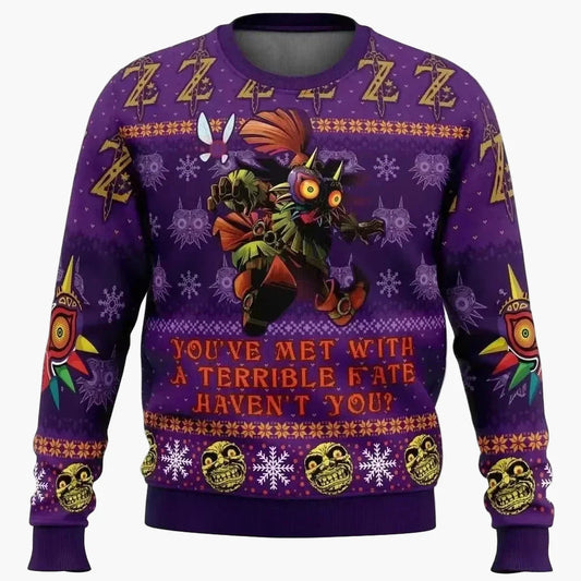 Herren Pullover im Gaming-Stil – Legend of Zelda Majora's Mask Ugly Christmas Sweater