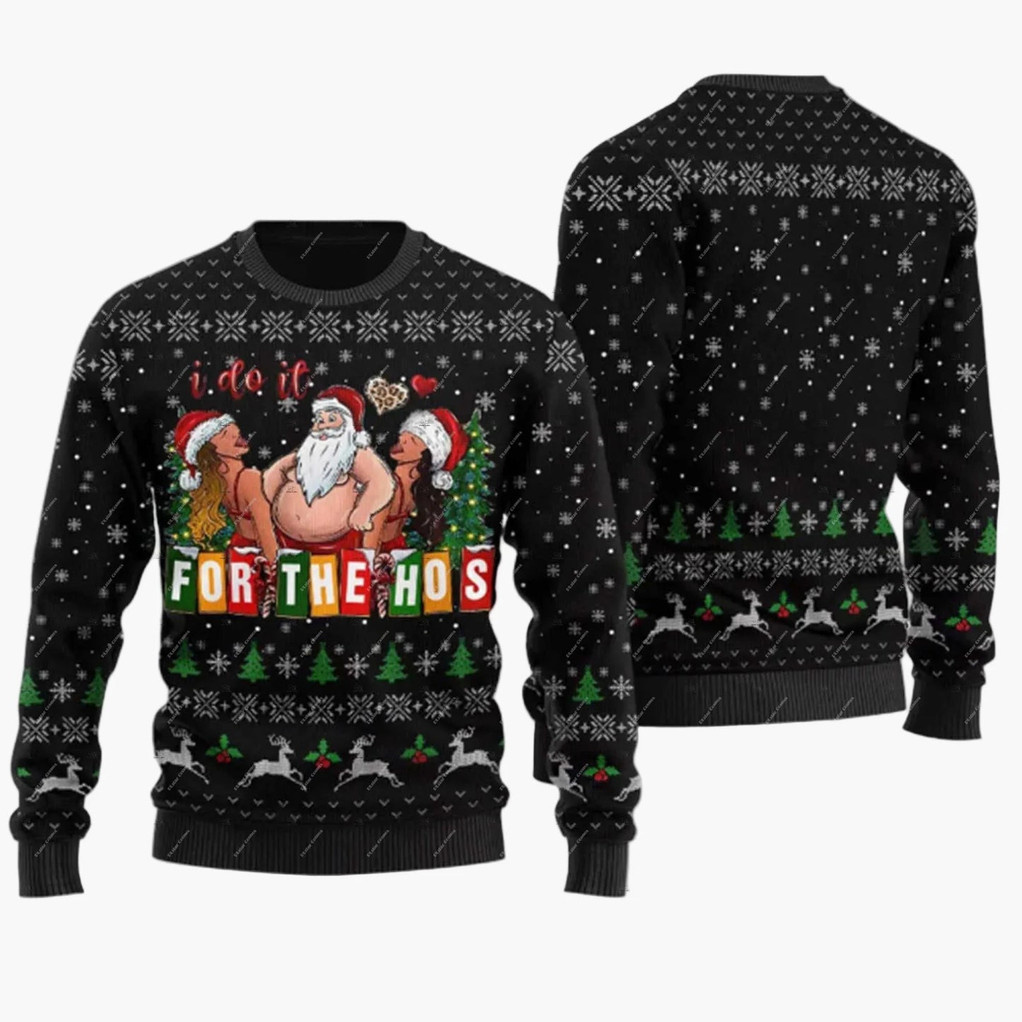 Herren Lustiger Weihnachtspullover Jingle Balls – Ugly Christmas Sweater für Partys und Festtage