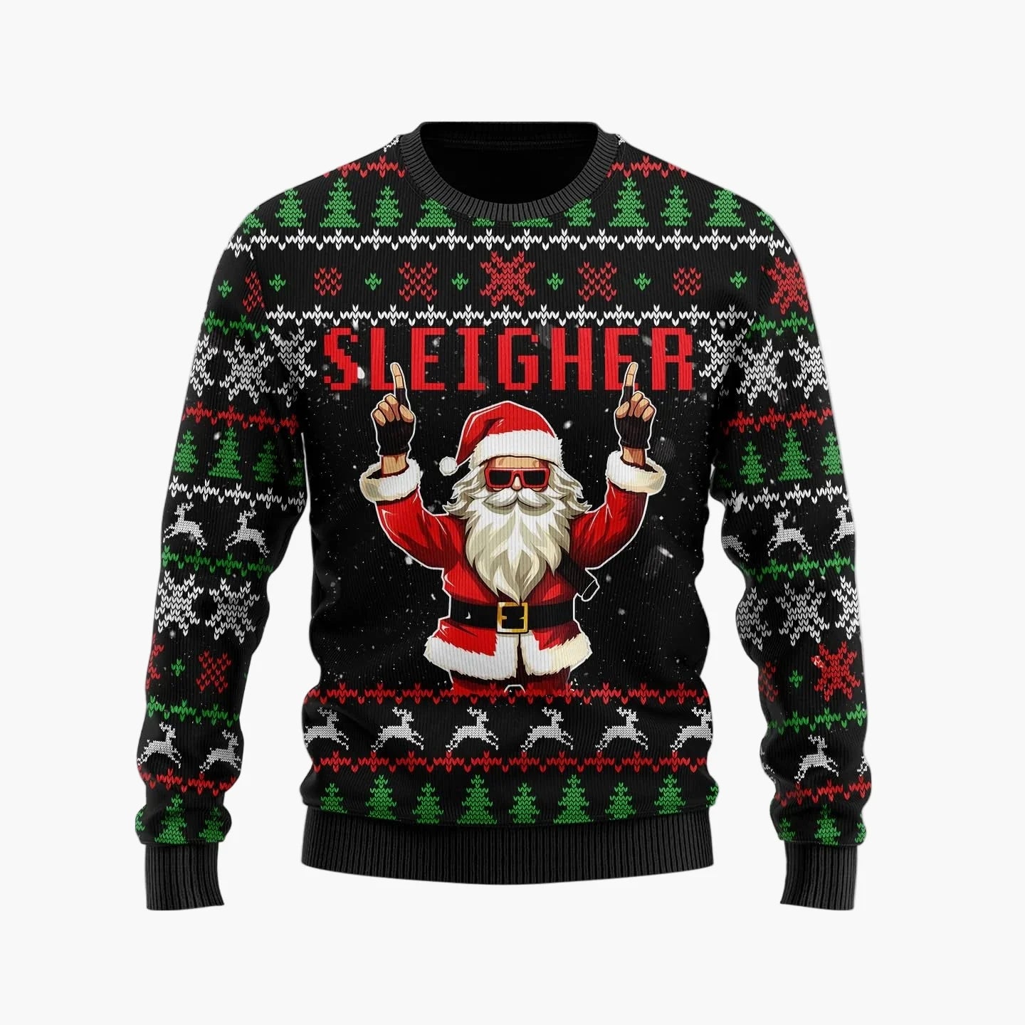 Herren Ugly Christmas Sweater mit witzigem Santa Claus Motiv – Lustiger Weihnachtspullover für Festtage & Partys