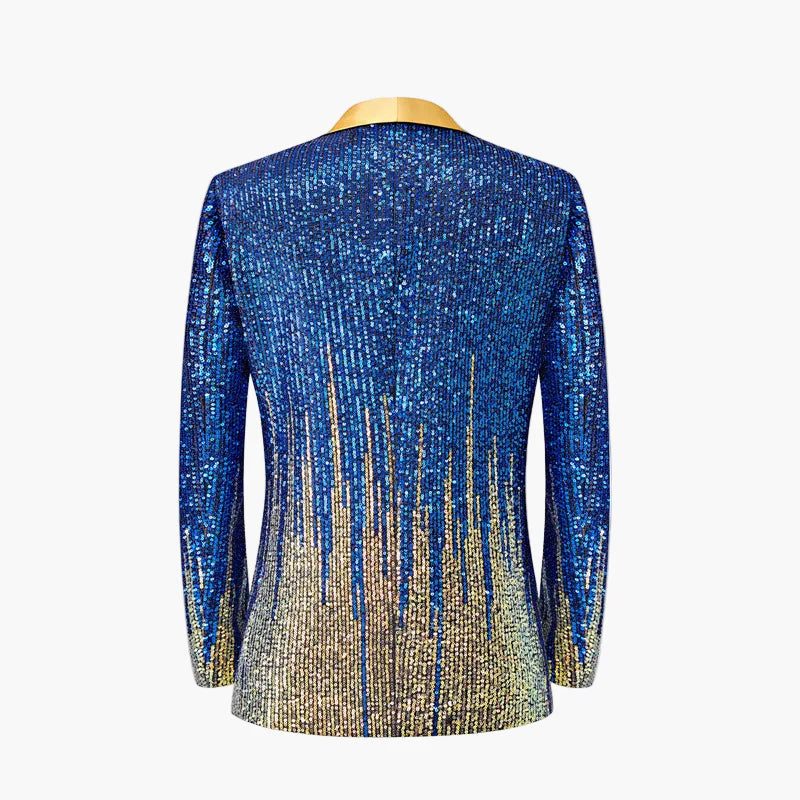 Herren Party Sakko – Glitzerndes Show-Jacket mit Schalkragen, Ideal für Bühne & Events