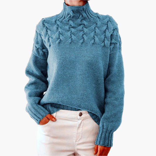 Damen Pullover Strick Rollkragen – Modischer Winterpullover für Komfort und Eleganz