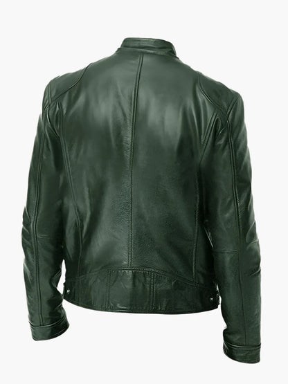 Herren Biker Kunstlederjacke – Klassischer Stil für Alltag und Freizeit