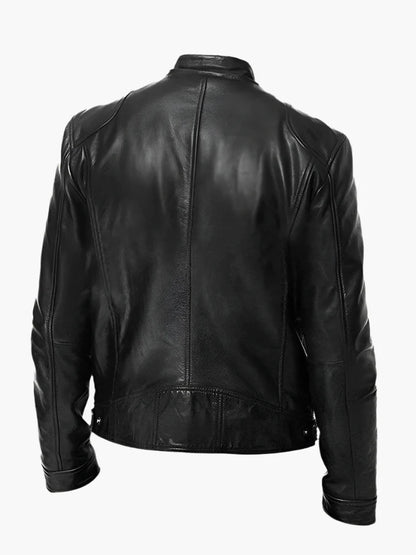 Herren Biker Kunstlederjacke – Klassischer Stil für Alltag und Freizeit