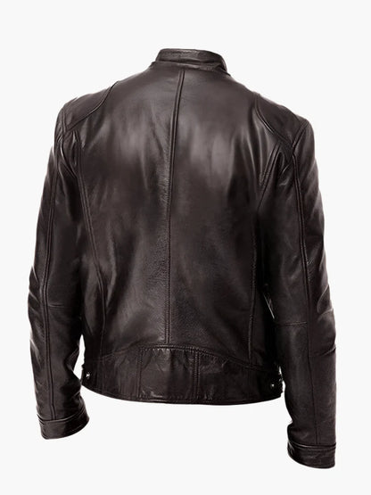 Herren Biker Kunstlederjacke – Klassischer Stil für Alltag und Freizeit