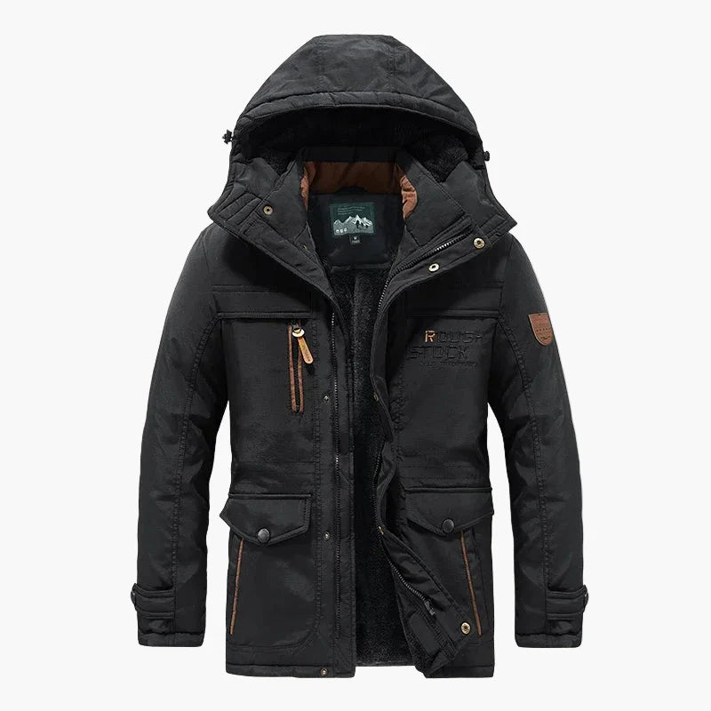 Herren Winterjacke Outdoor Parka mit Kapuze – Warm Gefütterte Freizeitjacke für kalte Tage
