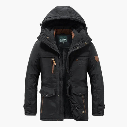 Herren Winterjacke Outdoor Parka mit Kapuze – Warm Gefütterte Freizeitjacke für kalte Tage
