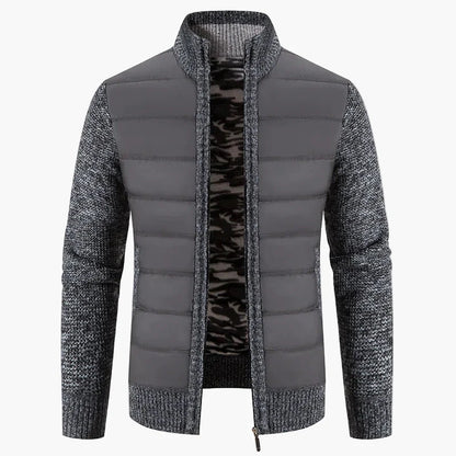 Herren Steppjacke im Urban Casual Look – Bequemer Freizeit-Zipper mit Strickärmeln