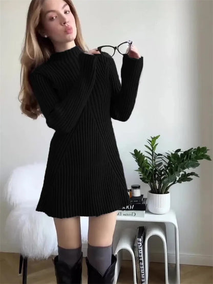 Rachael – Elegantes Gestricktes Minikleid für Damen