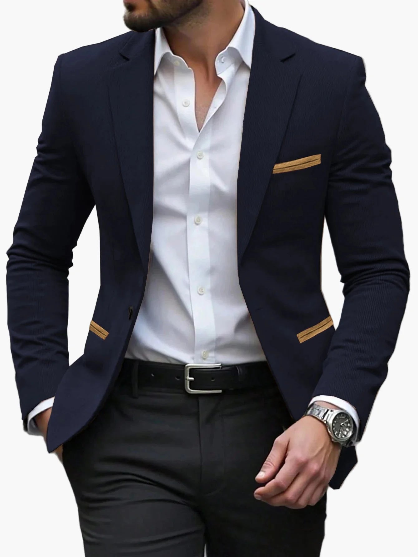 Herren Slim Fit Business Sakko – Eleganter Blazer für Büro und besondere Anlässe