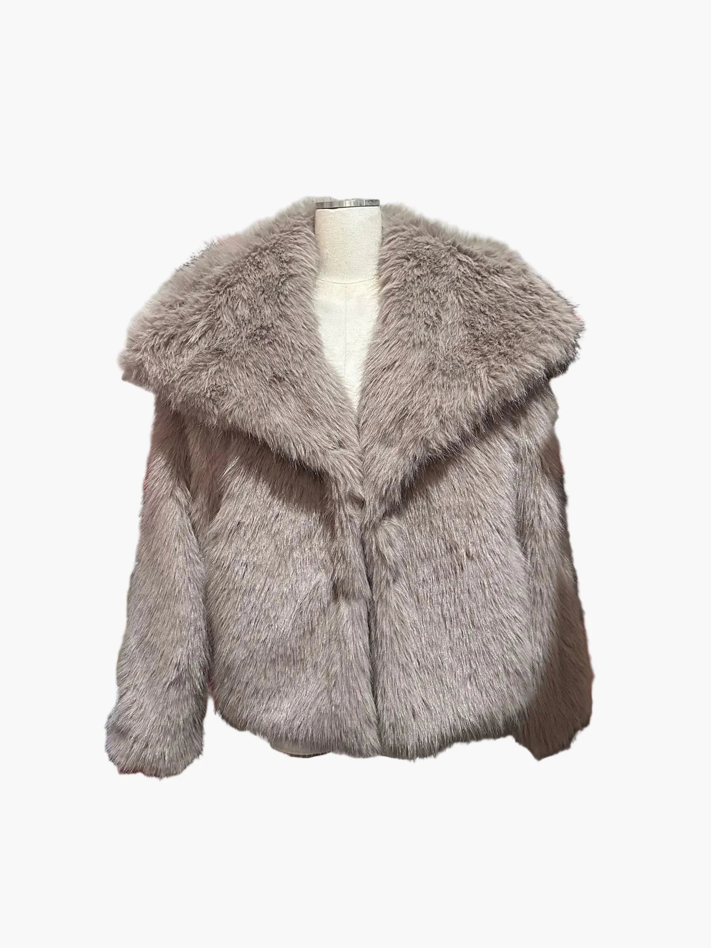 Damen Luxus Faux Fur Jacke – Eleganter Herbst Winter Look für besondere Anlässe