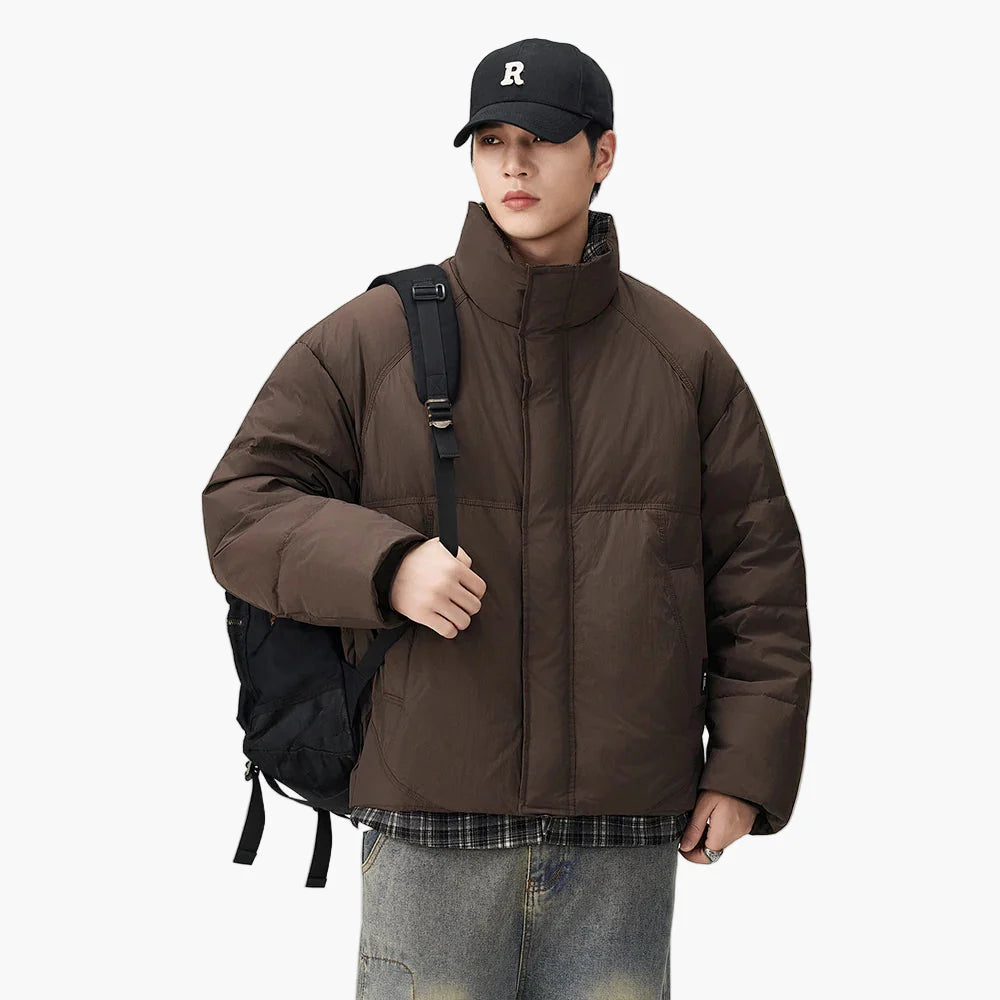 Herren Oversize Pufferjacke im Streetwear-Style – Lässige Übergangsjacke für Alltag & Freizeit