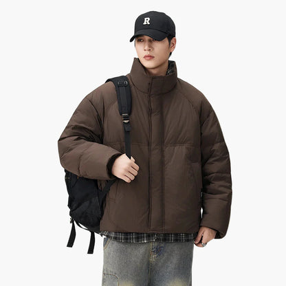 Herren Oversize Pufferjacke im Streetwear-Style – Lässige Übergangsjacke für Alltag & Freizeit