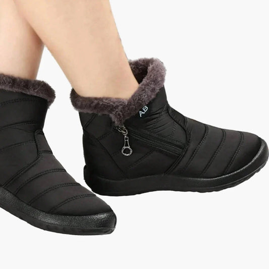 Damen Winterstiefeletten mit Reißverschluss – Bequeme warme Outdoor-Boots für kalte Tage