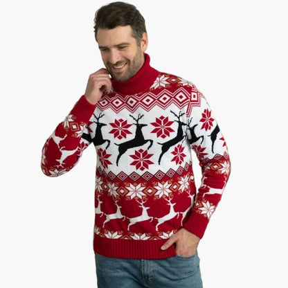 Damen Weihnachtspullover mit Rentier- und Sternenmuster – Festlicher Winterpullover für Freizeit & Feiern