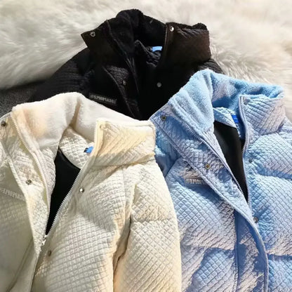 Unisex Steppjacke mit Stehkragen – Modische Winterjacke, lässig, warm, für Alltag und Outdoor