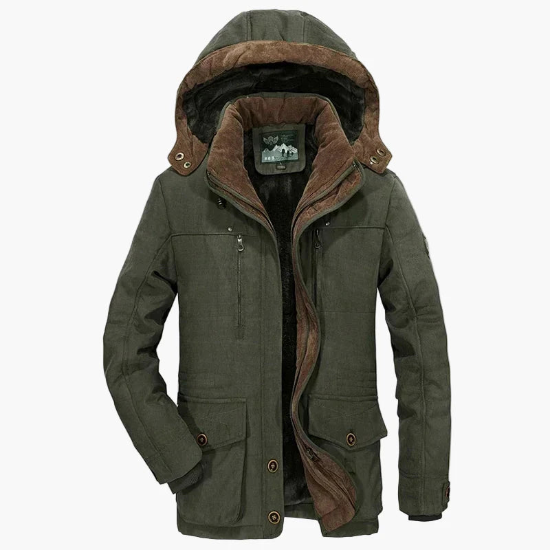 Herren Winter Outdoor Parka – Warme Freizeitjacke mit Kapuze für kalte Tage