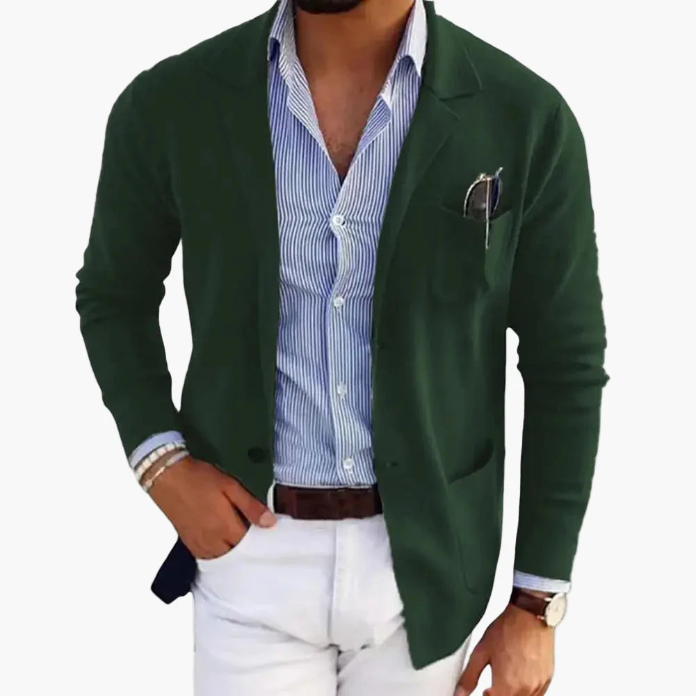 Herren Sakko Modern Einreiher Business Casual Blazer für Büro und Alltag