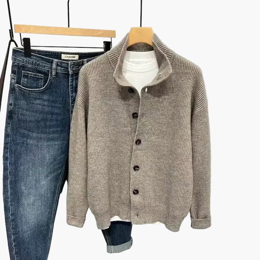 Herren Strick-Cardigan im Casual-Look – Modischer Freizeit-Stil mit Knopfleiste