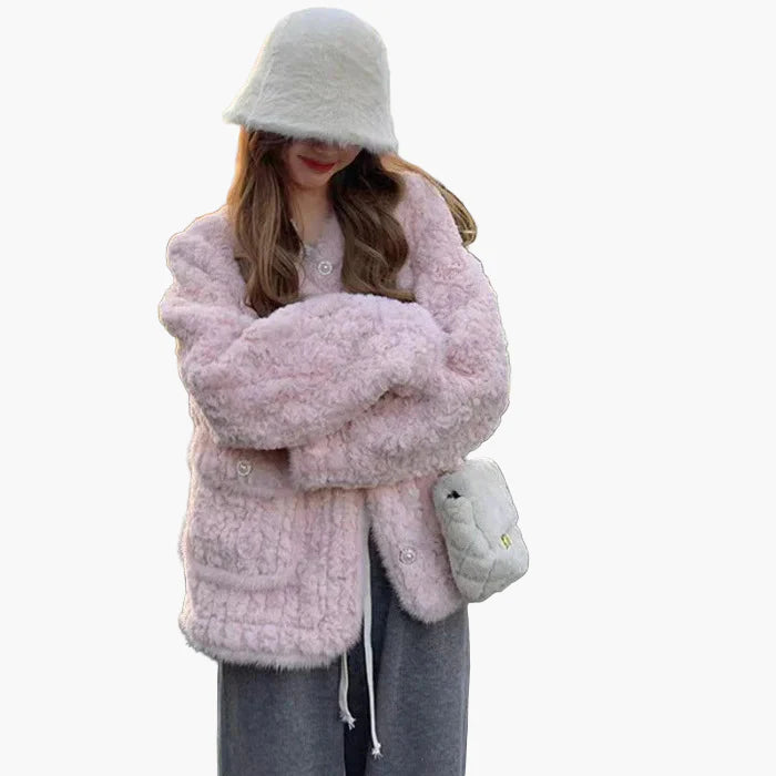 Damen Kuscheliger Wintermantel im modischen Stil – Ideal für Alltag und Freizeit