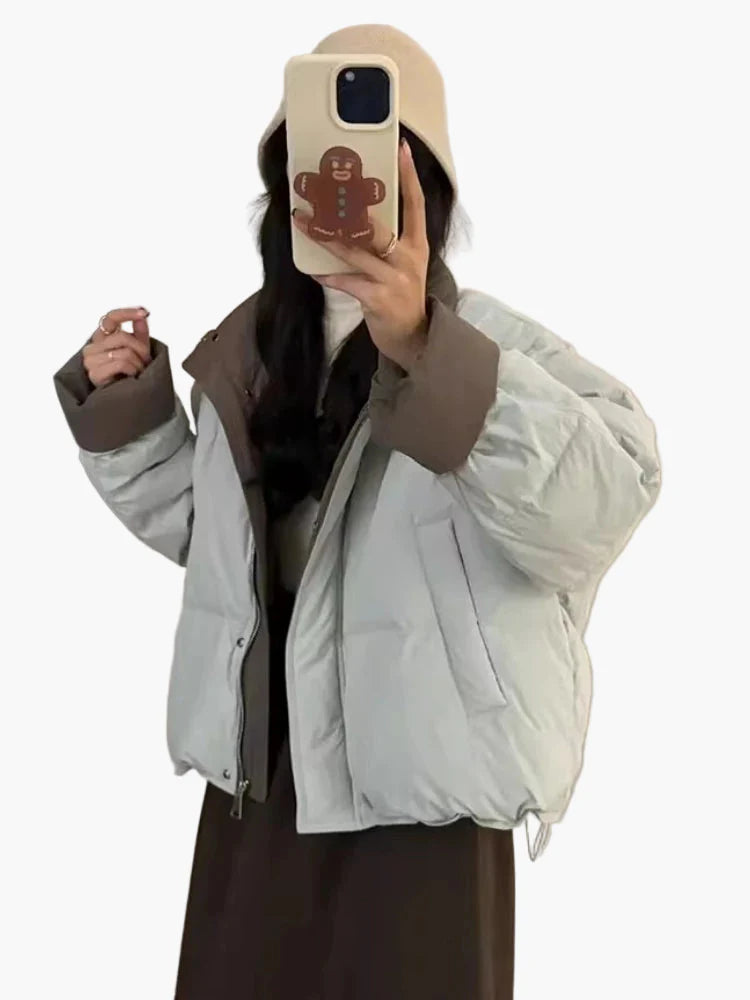 Damen Oversize Steppjacke im Casual Style für Alltag und Freizeit