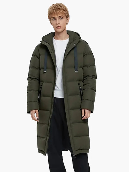 Herren Winter Steppmantel Lang Parka mit Kapuze – Casual Stil für Alltag & Outdoor