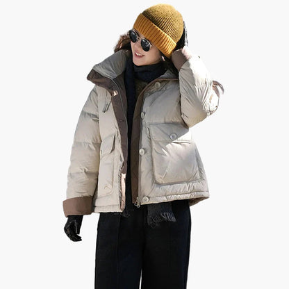 Damen Winter Steppjacke mit Kapuze – Modisch, Warm & Alltagsgeeignet