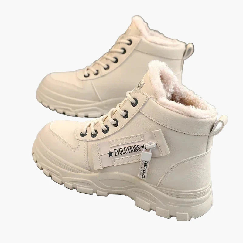 Damen Winter Sneaker Boots – Modische High-Top Schuhe mit Warmfutter für Alltag und Outdoor