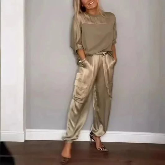 Audrey – Elegantes zweiteiliges Damen-Satinset