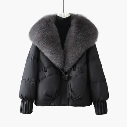 Damen Winterjacke mit großem Kragen – Elegante warme Steppjacke für Freizeit und Alltag