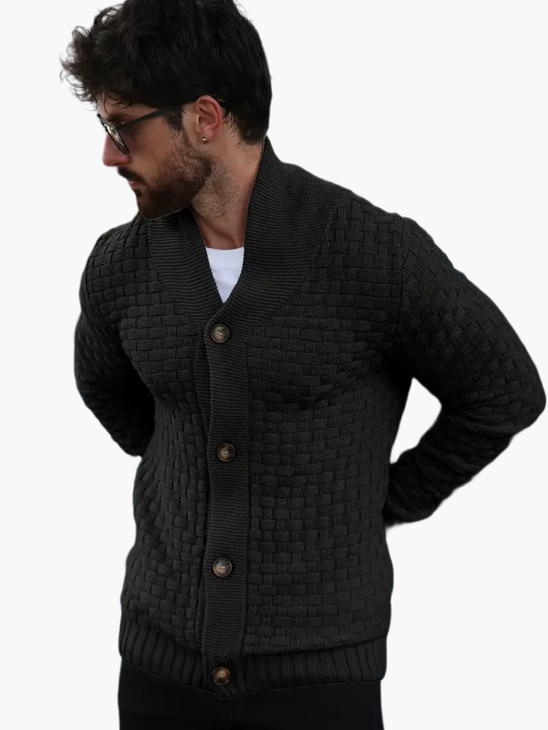 Herren Strick-Cardigan im modernen Casual-Stil – Offener Freizeitpullover für stilbewusste Männer