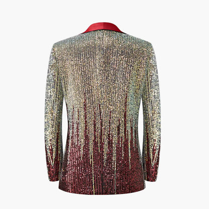 Herren Party Sakko – Glitzerndes Show-Jacket mit Schalkragen, Ideal für Bühne & Events