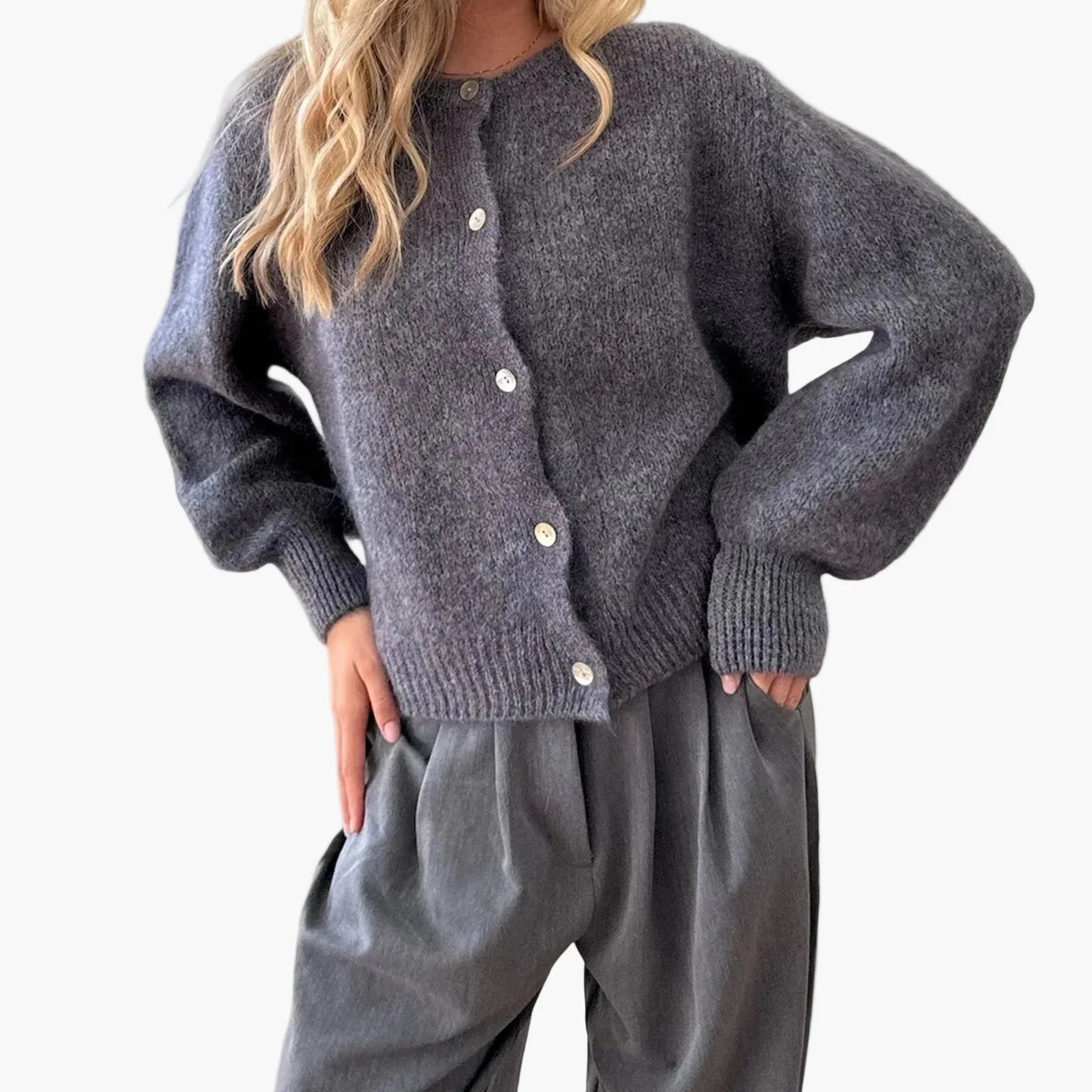 Damen Strickcardigan im lässigen Stil – Perfekt für Alltag und Freizeit