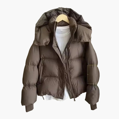 Damen Winter Steppjacke mit Kapuze – Modische Alltagspufferjacke für kalte Tage