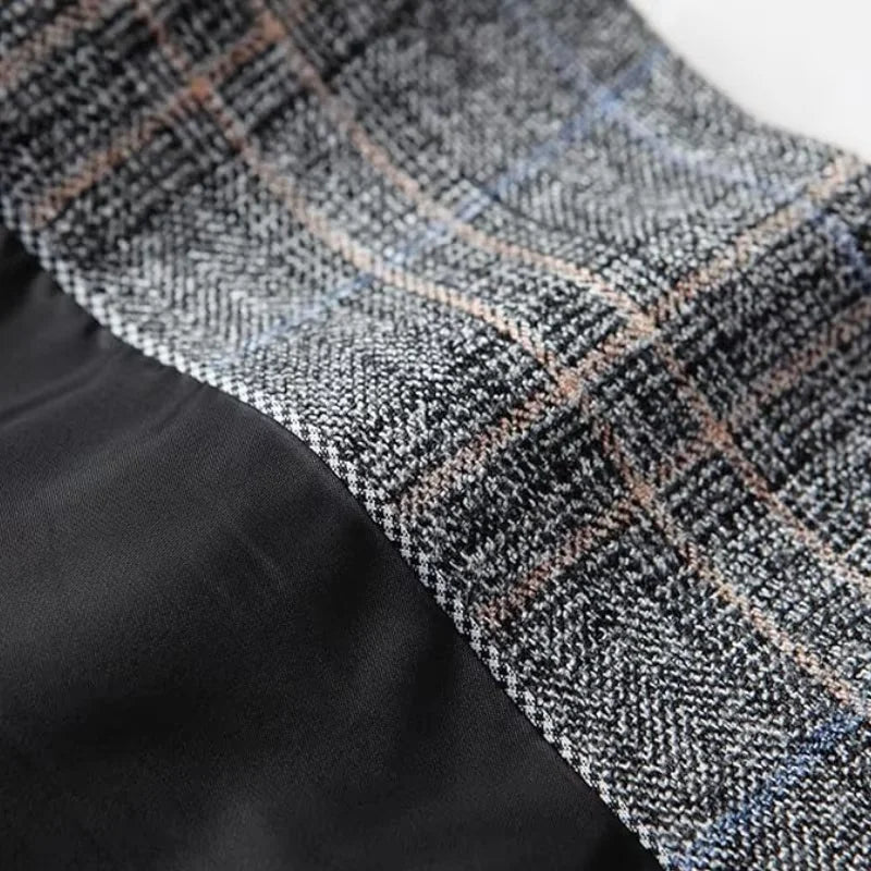 Herren Business Casual Kariertes Sakko – Moderner Stil für Büro & Freizeit